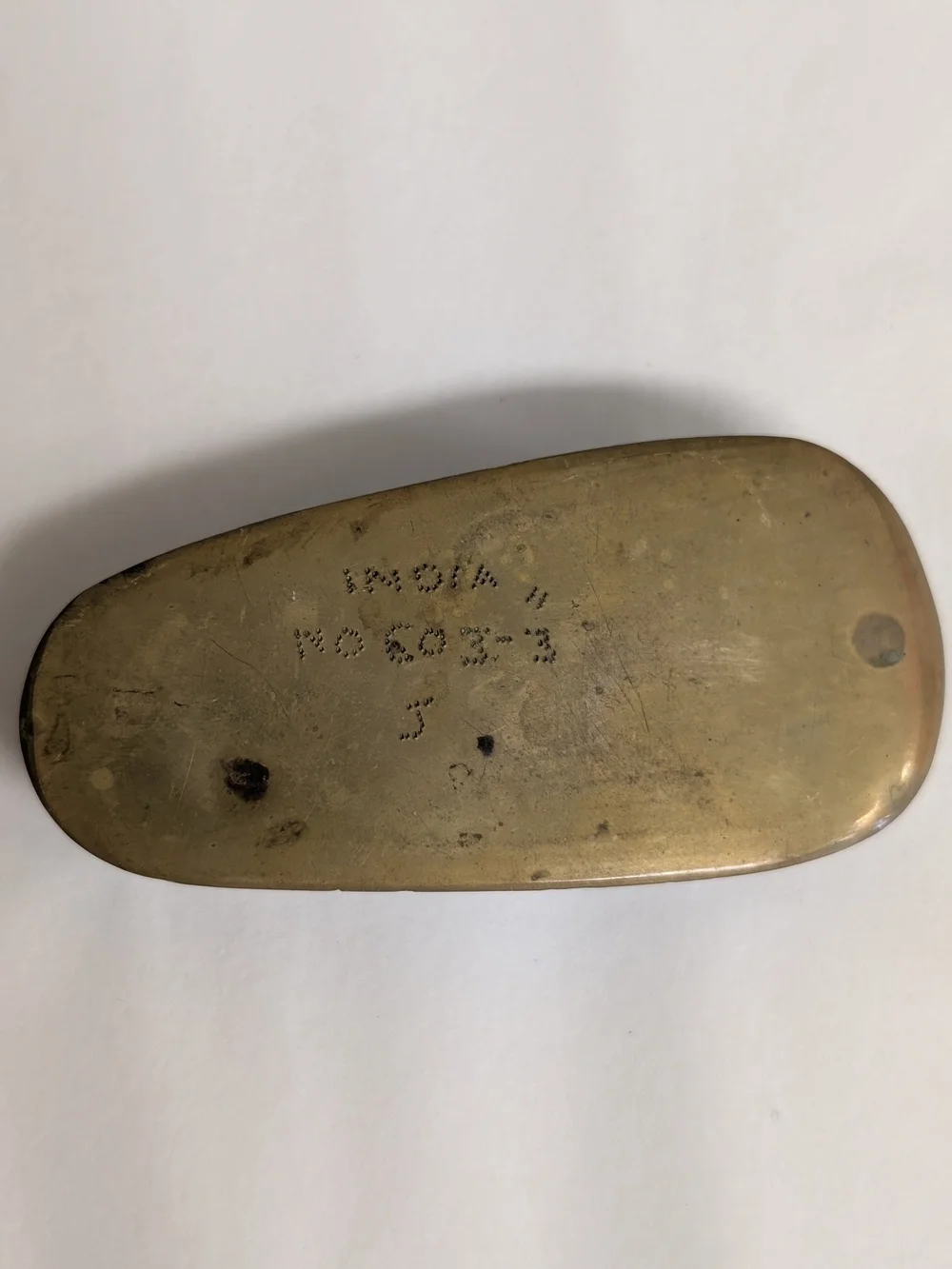 Vintage Miniature Brass Shoe Ashtray Engraved Ash Tray Small Incense Holder 1970